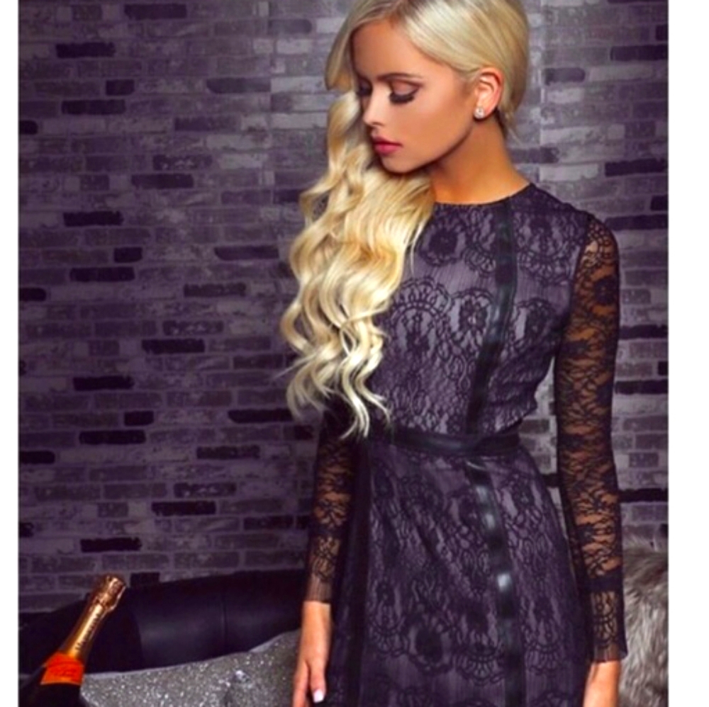 Kittenish Black Lace Dress